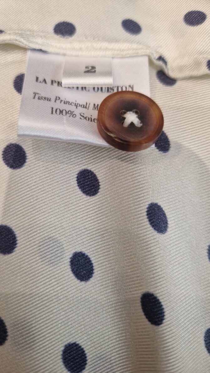 Robe chemise en soie à pois – La Prestic Ouiston Etat neuf, avec étiquettes – Image 6