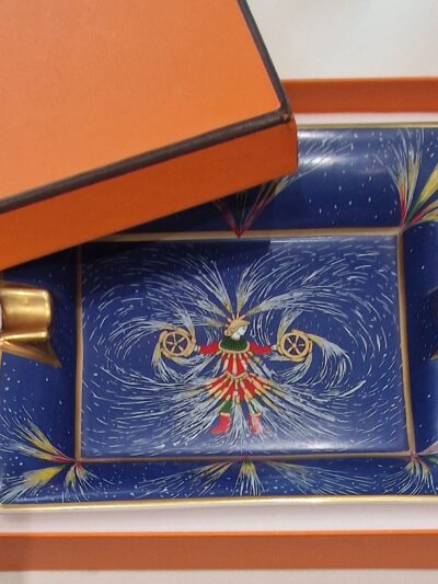 cendrier en porcelaine hermès dans sa boîte