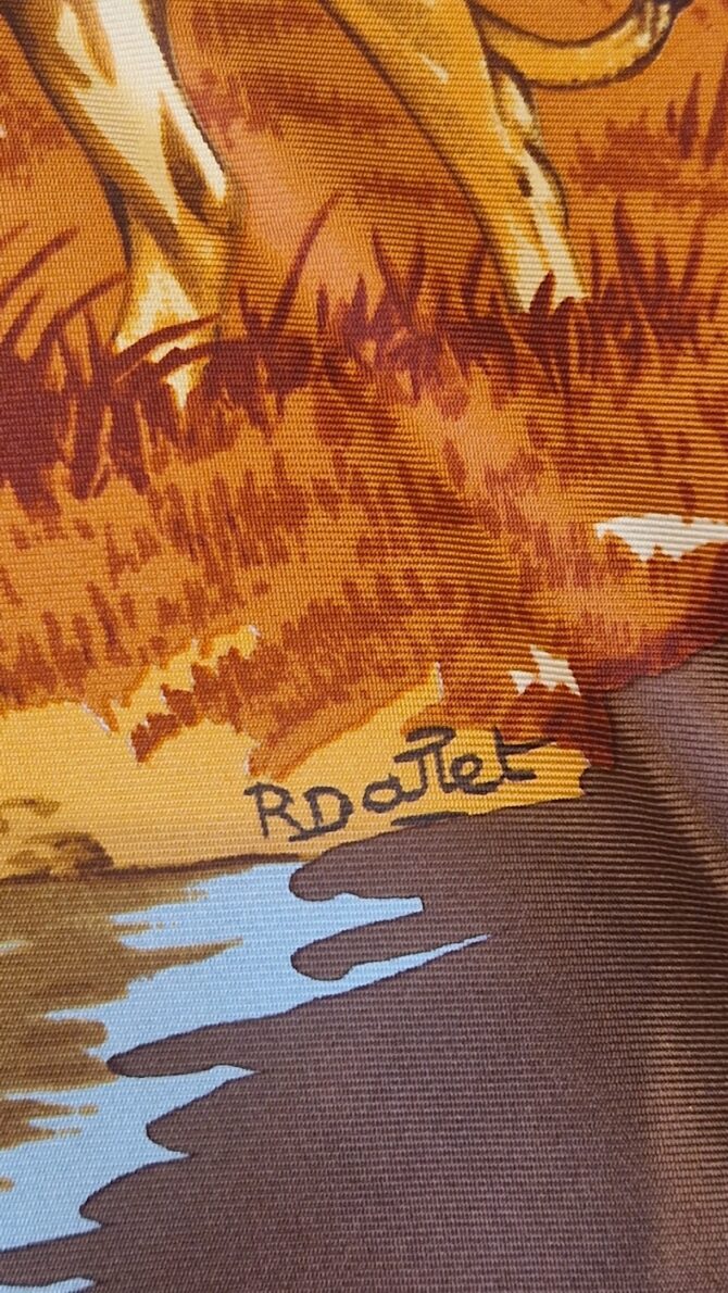 Carré Hermès Africa par Robert Dallet  1997 Livré dans sa boîte – Image 12