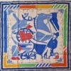 Carré Hermès « Puzzle » – vue générale à plat 90 x 90 cm
