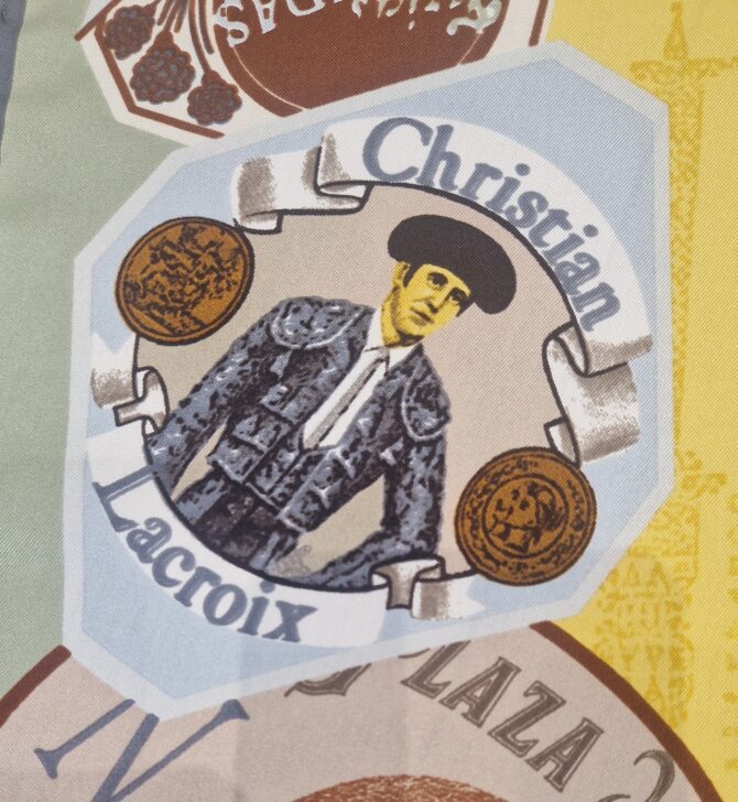 Portrait torero foulard Christian Lacroix / Torero portrait Christian Lacroix scarf