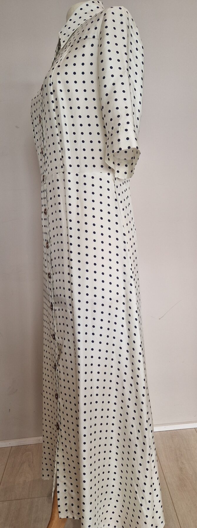 Robe chemise en soie à pois – La Prestic Ouiston Etat neuf, avec étiquettes – Image 7
