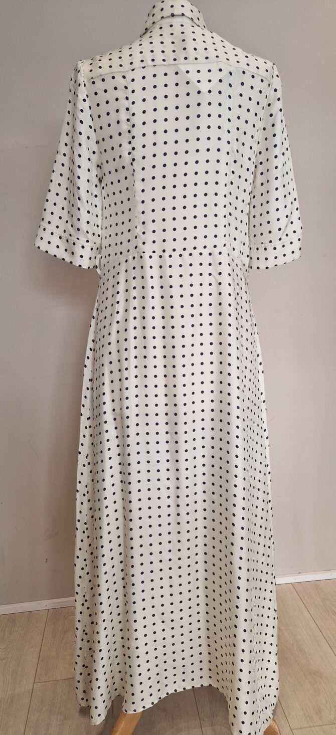 Robe chemise en soie à pois – La Prestic Ouiston Etat neuf, avec étiquettes dos