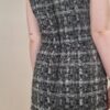 Vue de dos robe Dolce & Gabbana en tweed noir et blanc