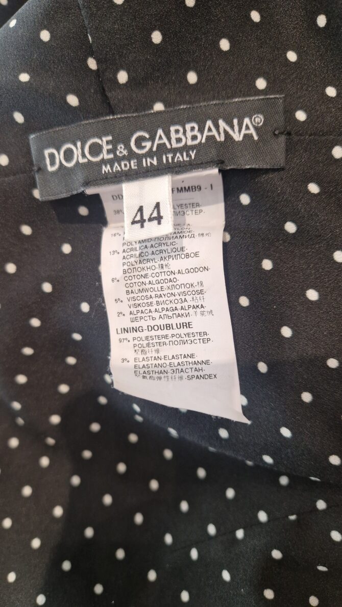 Élégante robe Dolce & Gabbana en tweed gris, noir et blanc, – Image 7