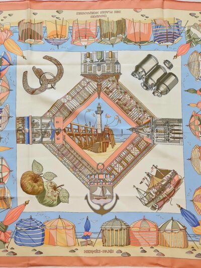 carré hermès charme des plages normandes