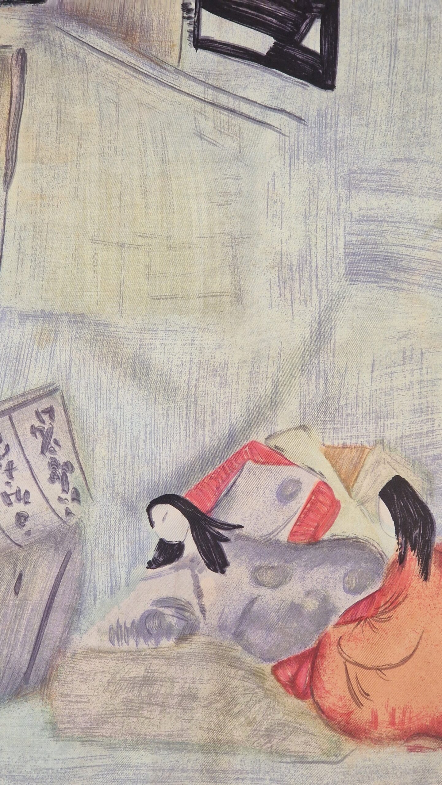 Foulard en soie, scène japonaise , édité par Maggy Rouff Paris – Image 4