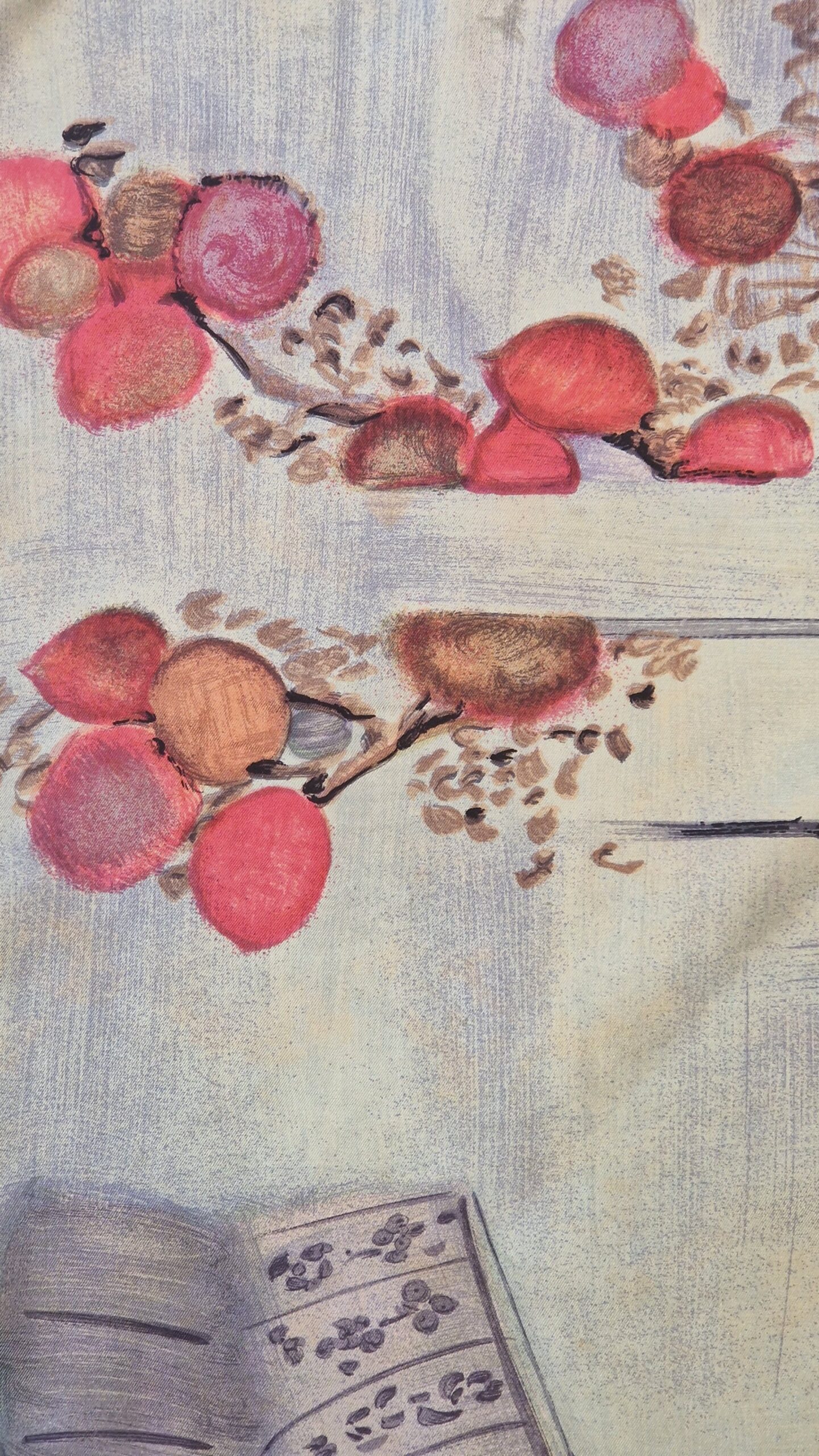 Foulard en soie, scène japonaise , édité par Maggy Rouff Paris – Image 3