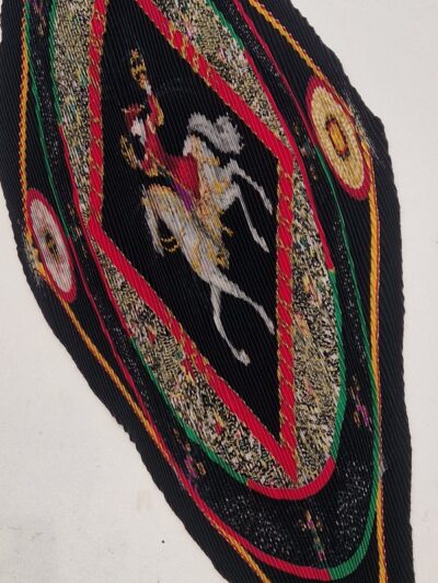 Carre Hermès en Soie plissée Feux d'artifice par Michel Duchene