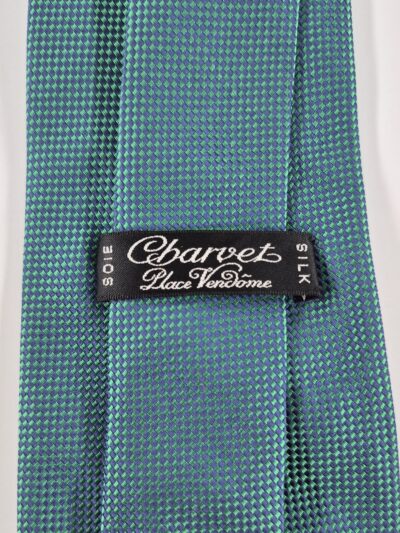 cravate-charvet-soie-tie-vert-green-label
