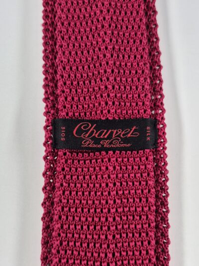 cravate-charvet-tresse-knitted-tie-red