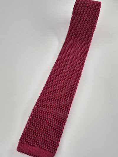 cravate-charvet-tresse-knitted-tie-red-presentation