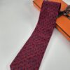 cravate-hermes-feuille-soie-fleur-rouge-bleu-presentation