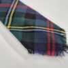 cravate-hermes-frange-tartan-ecossais-motif-bleu-pointe