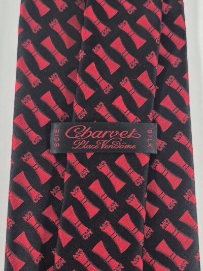 cravate-charvet-noir-rouge-motif-echec-nao (1)