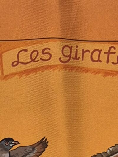 hermes-carre-les-girafes-robert-dallet-orange-occasion