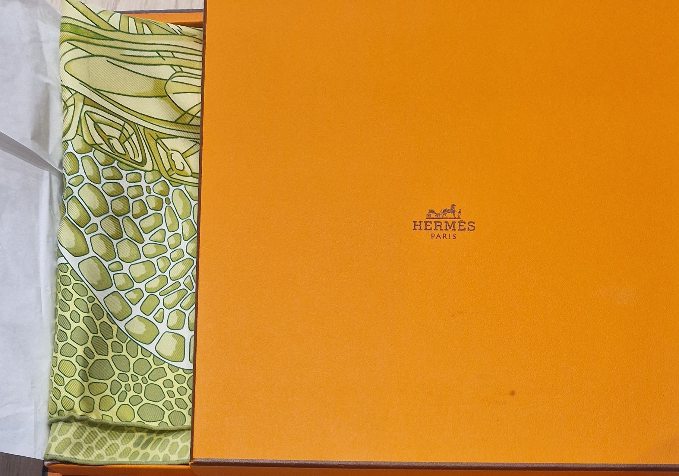 Carré Hermès De Madras à Zakynthos par Dominik A Jarlégant 2009 à l'état neuf dans sa boîte – Image 11