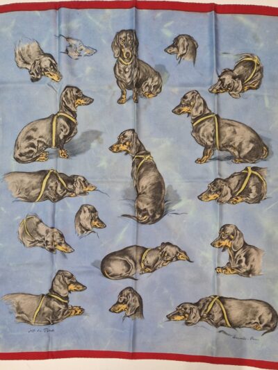 Carre Hermès les bassets par Xavier de Poret