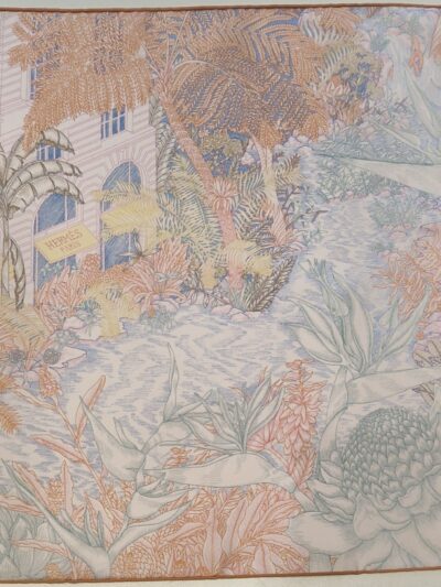 pochette en soie faubourg tropical